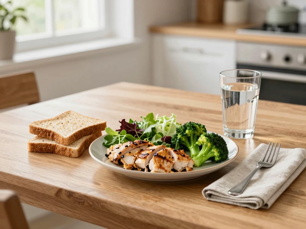 Illustrasjon av måltidsstruktur og proporsjoner i en enkel grafikk